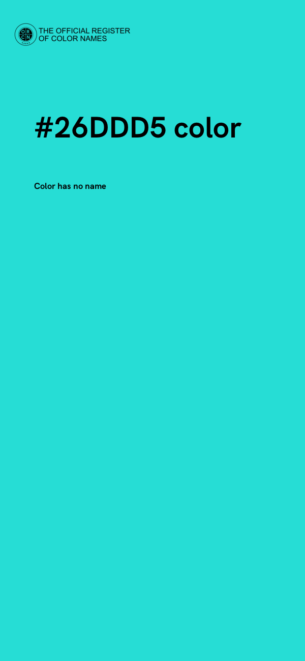 #26DDD5 color image