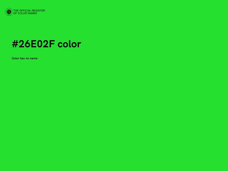 #26E02F color image