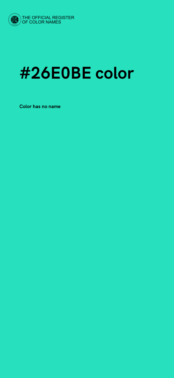 #26E0BE color image