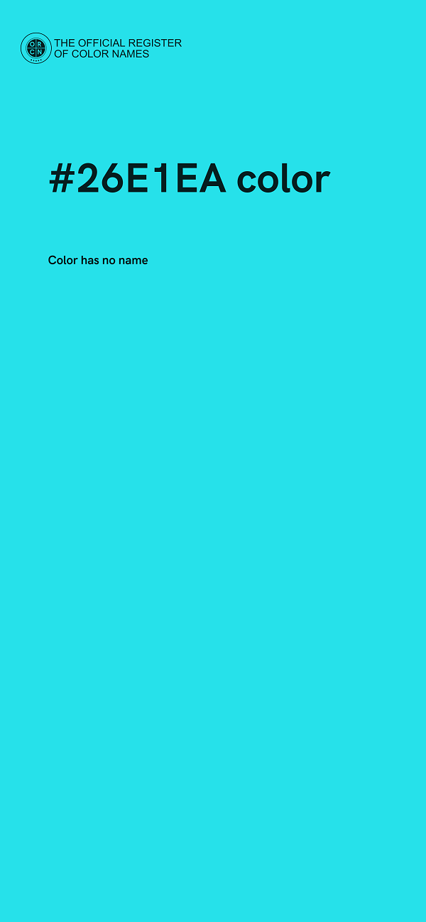 #26E1EA color image