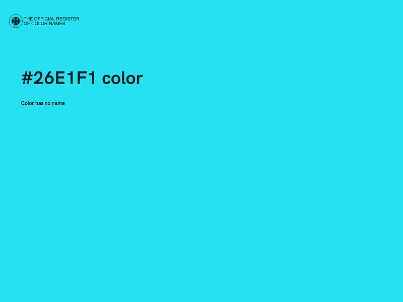 #26E1F1 color image