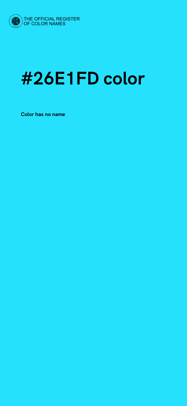 #26E1FD color image