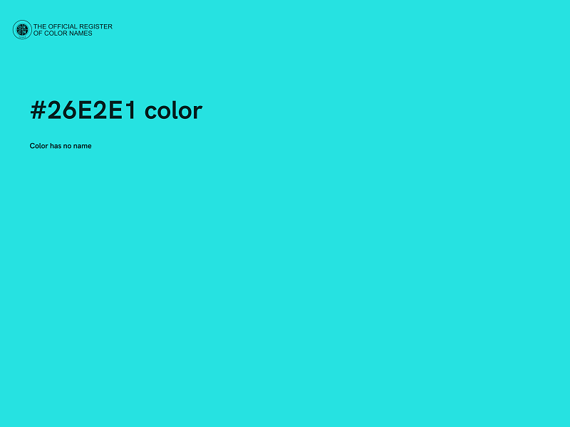 #26E2E1 color image