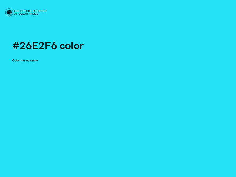 #26E2F6 color image