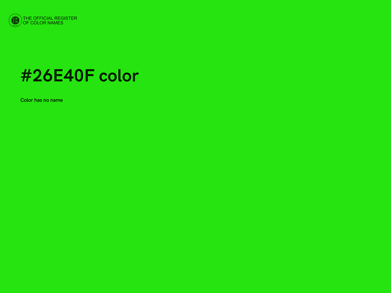 #26E40F color image