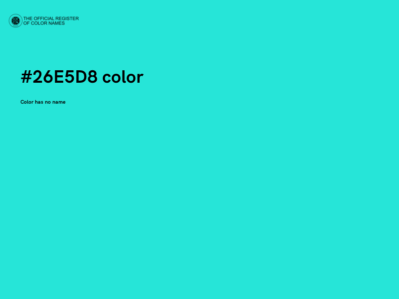 #26E5D8 color image