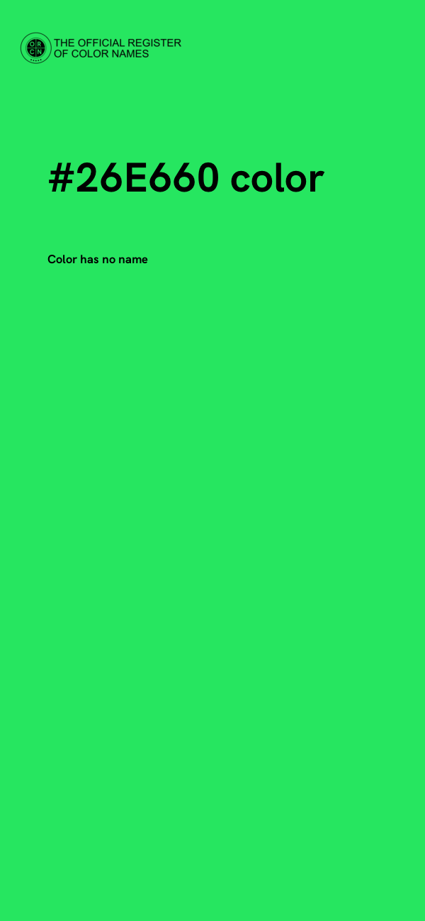 #26E660 color image