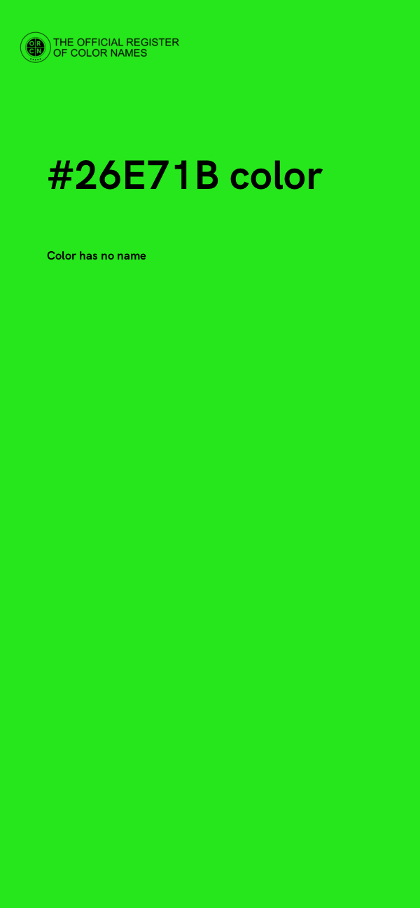 #26E71B color image