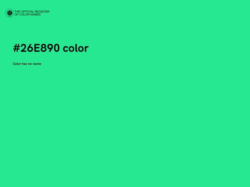 #26E890 color image