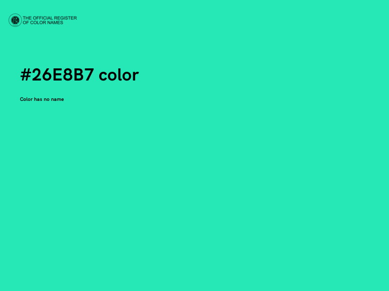 #26E8B7 color image