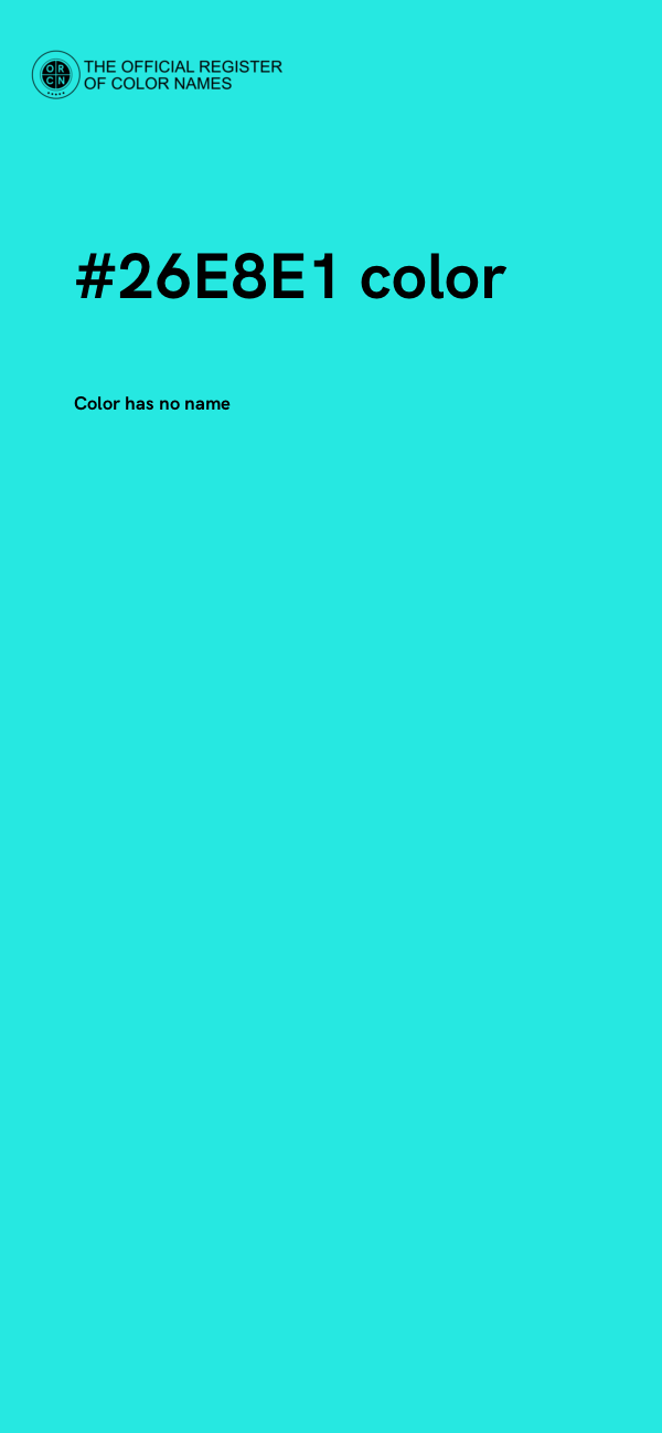 #26E8E1 color image