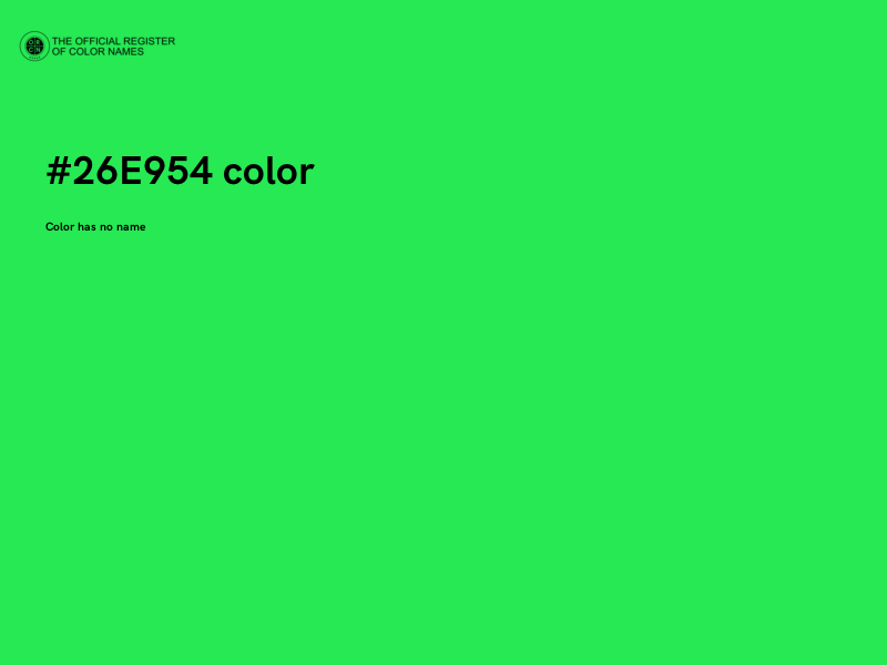 #26E954 color image