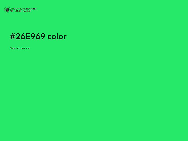 #26E969 color image