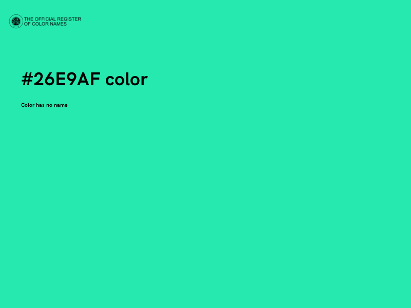 #26E9AF color image