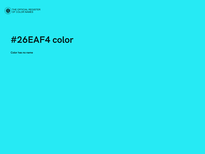 #26EAF4 color image