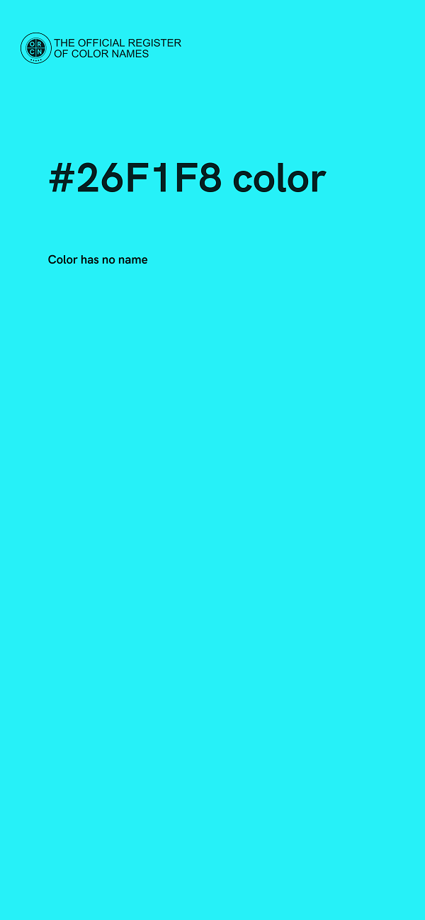 #26F1F8 color image