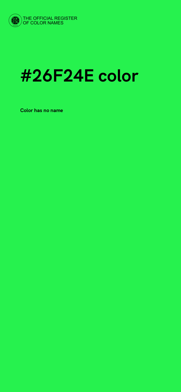 #26F24E color image