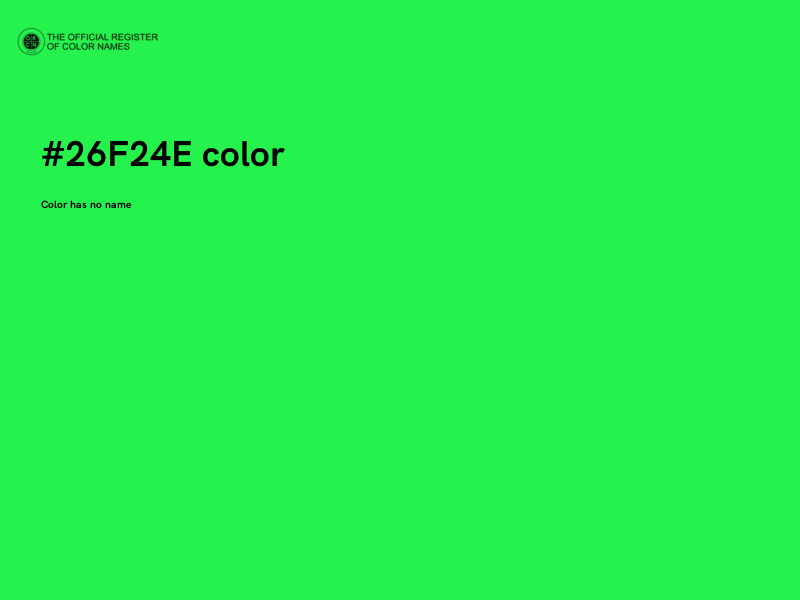 #26F24E color image