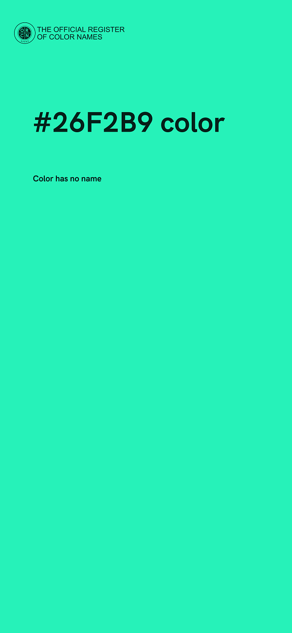 #26F2B9 color image