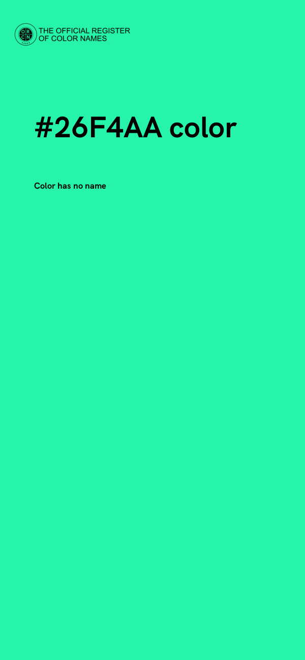 #26F4AA color image