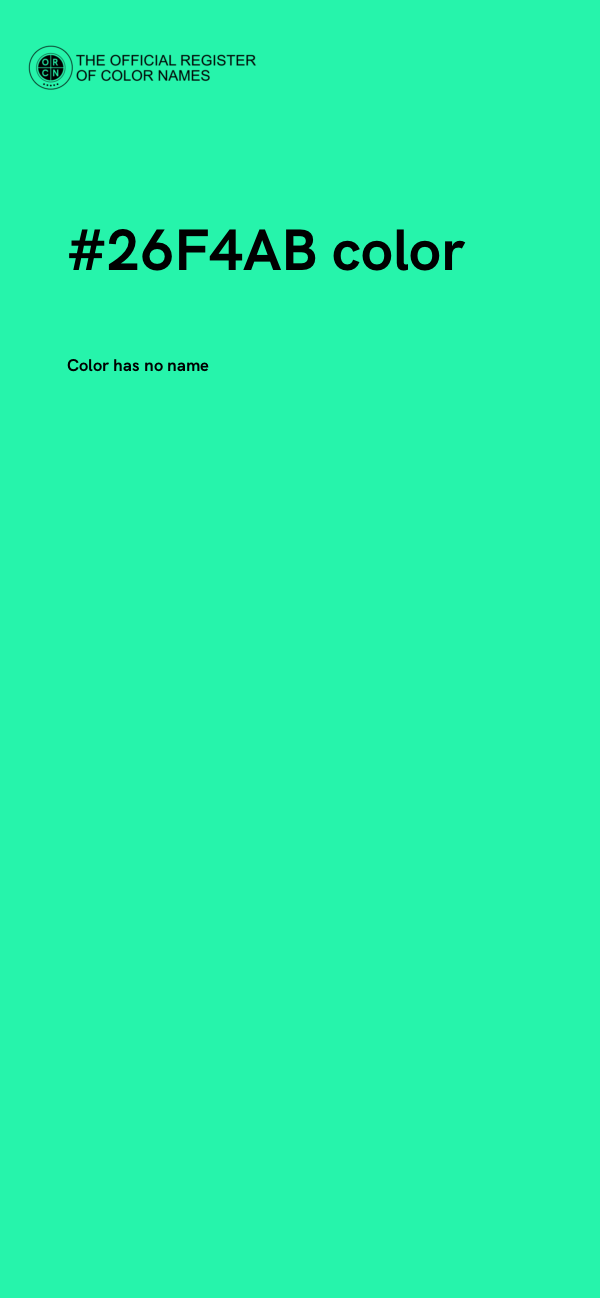#26F4AB color image