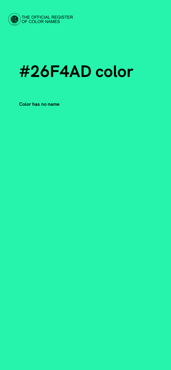 #26F4AD color image