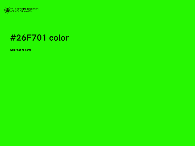 #26F701 color image