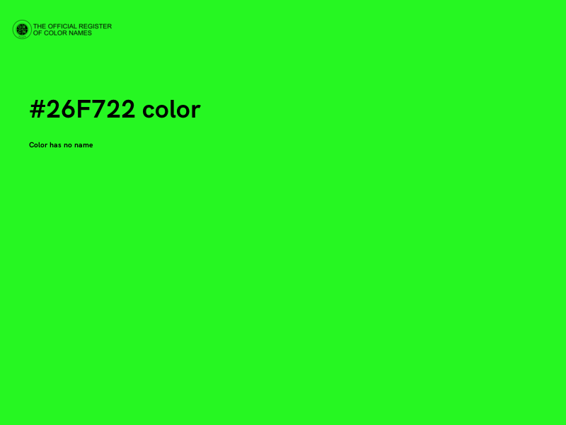 #26F722 color image