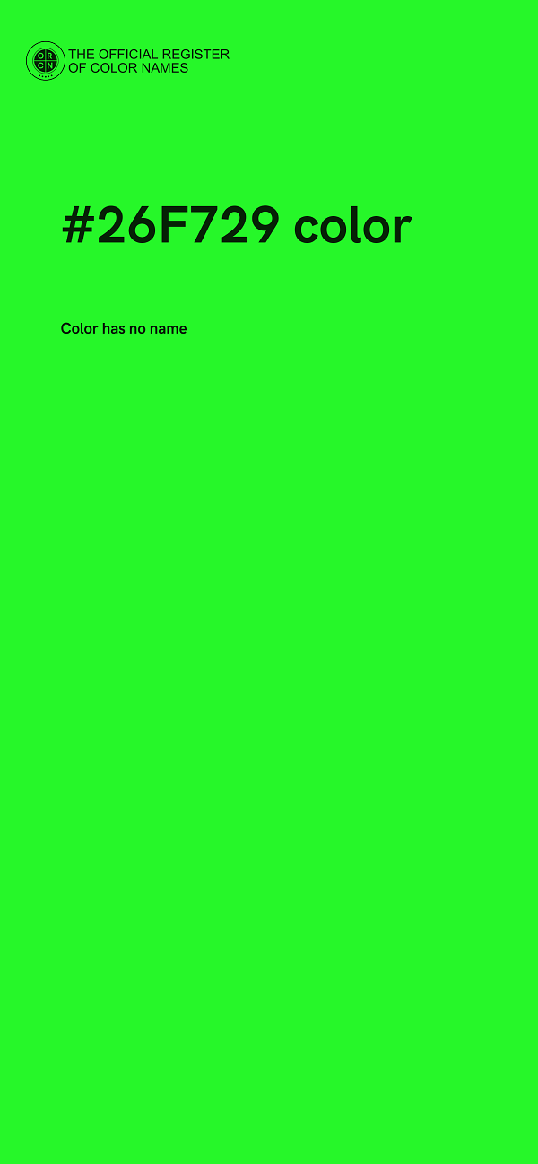 #26F729 color image