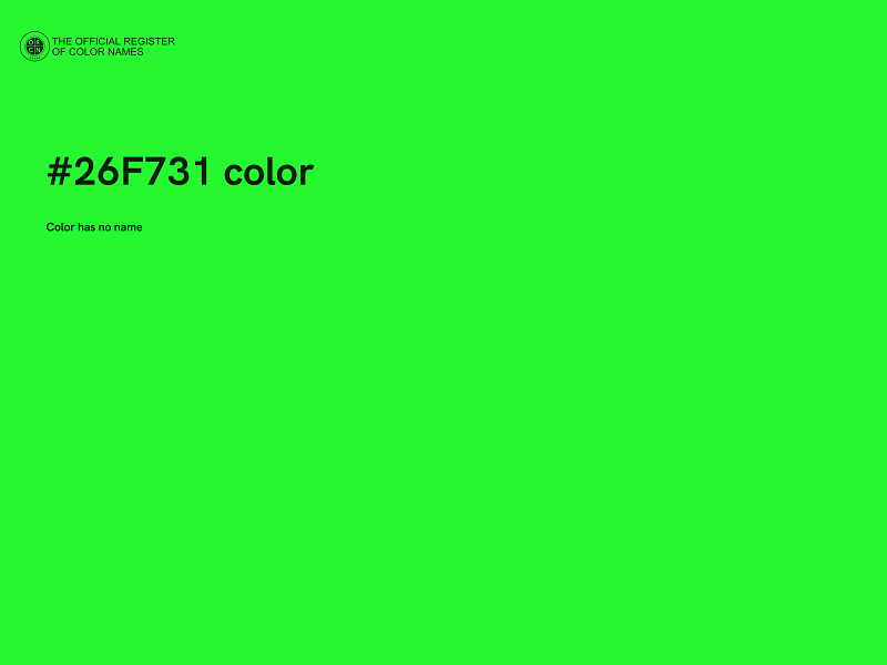 #26F731 color image