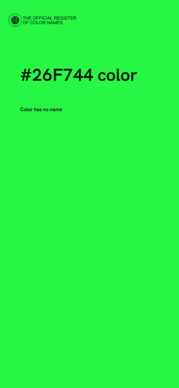 #26F744 color image