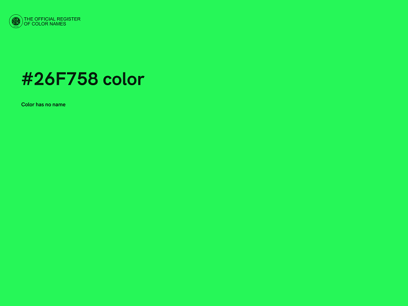 #26F758 color image