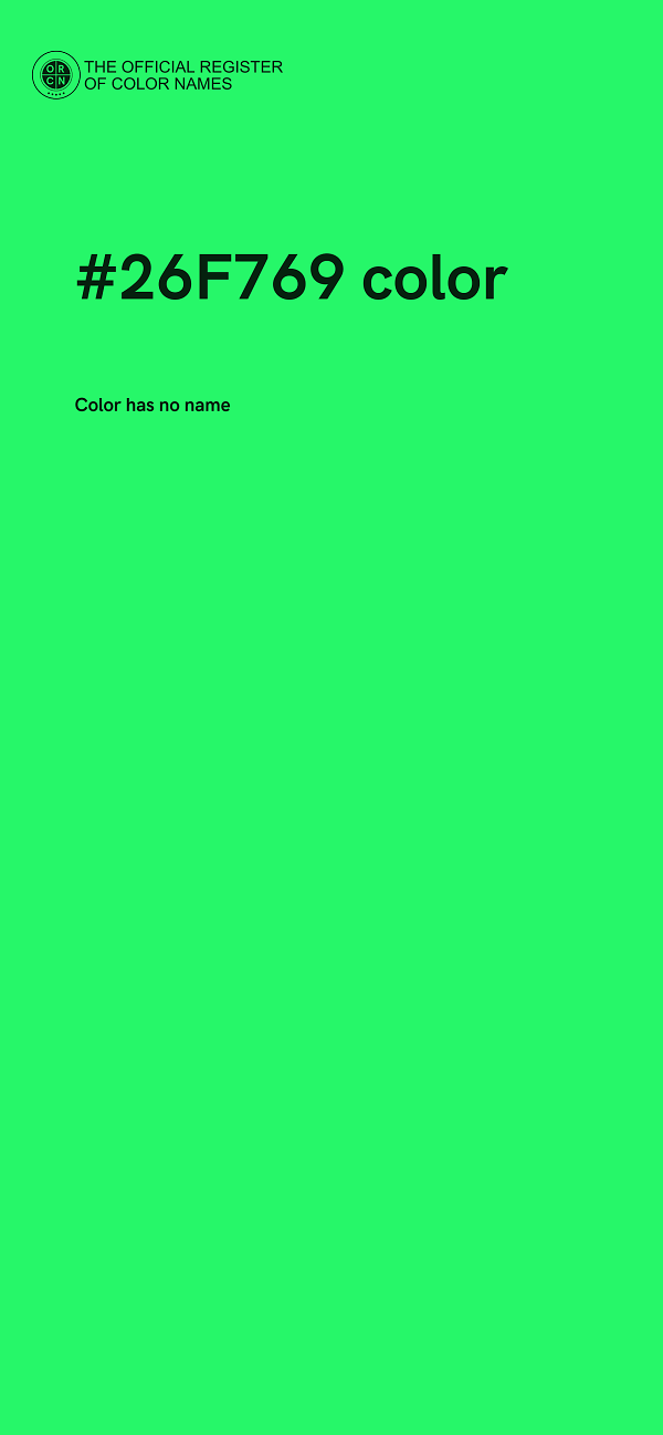 #26F769 color image