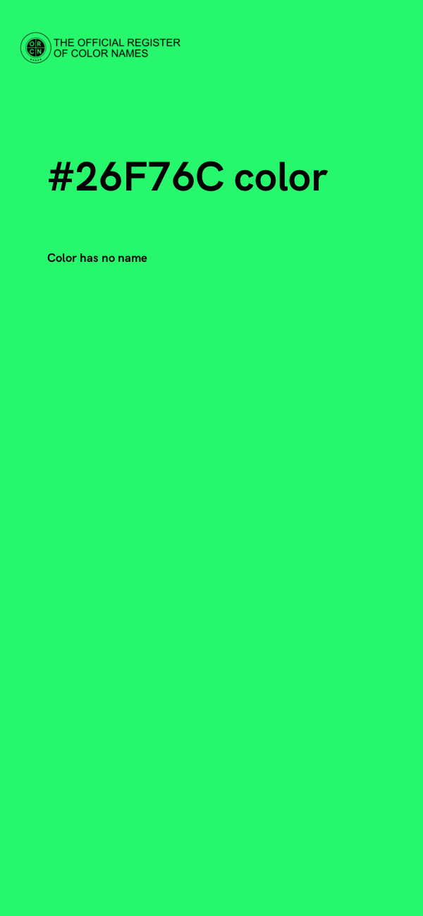 #26F76C color image