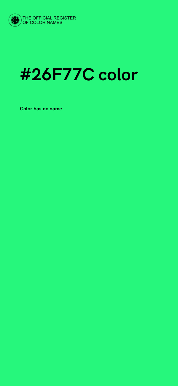 #26F77C color image