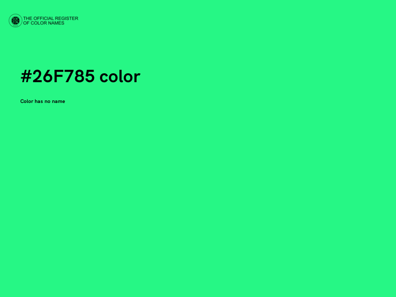 #26F785 color image