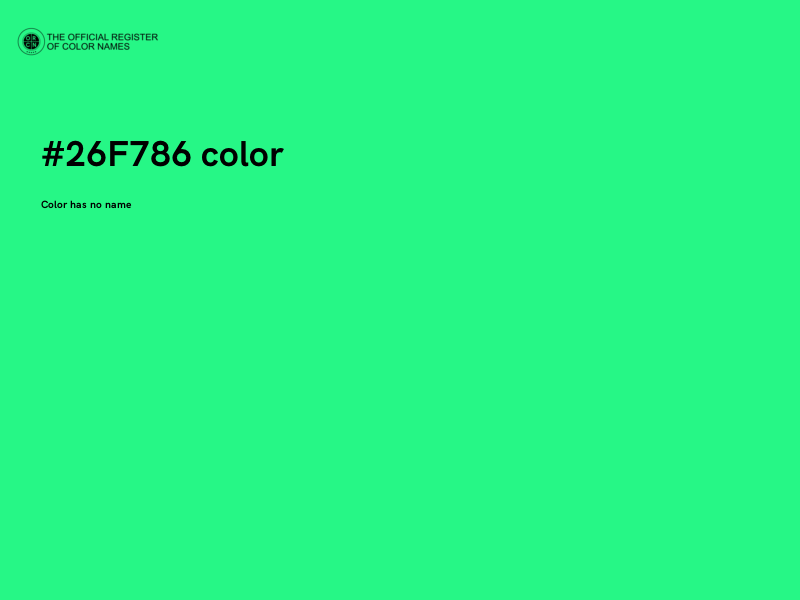#26F786 color image