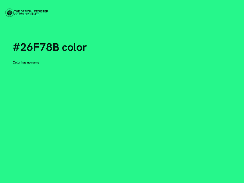 #26F78B color image