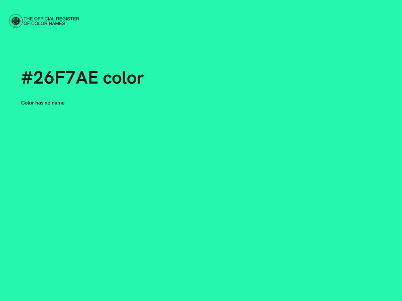 #26F7AE color image