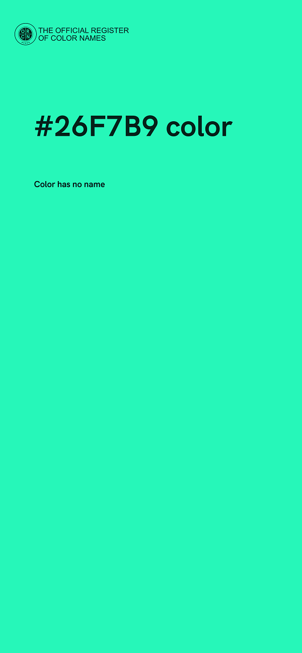 #26F7B9 color image