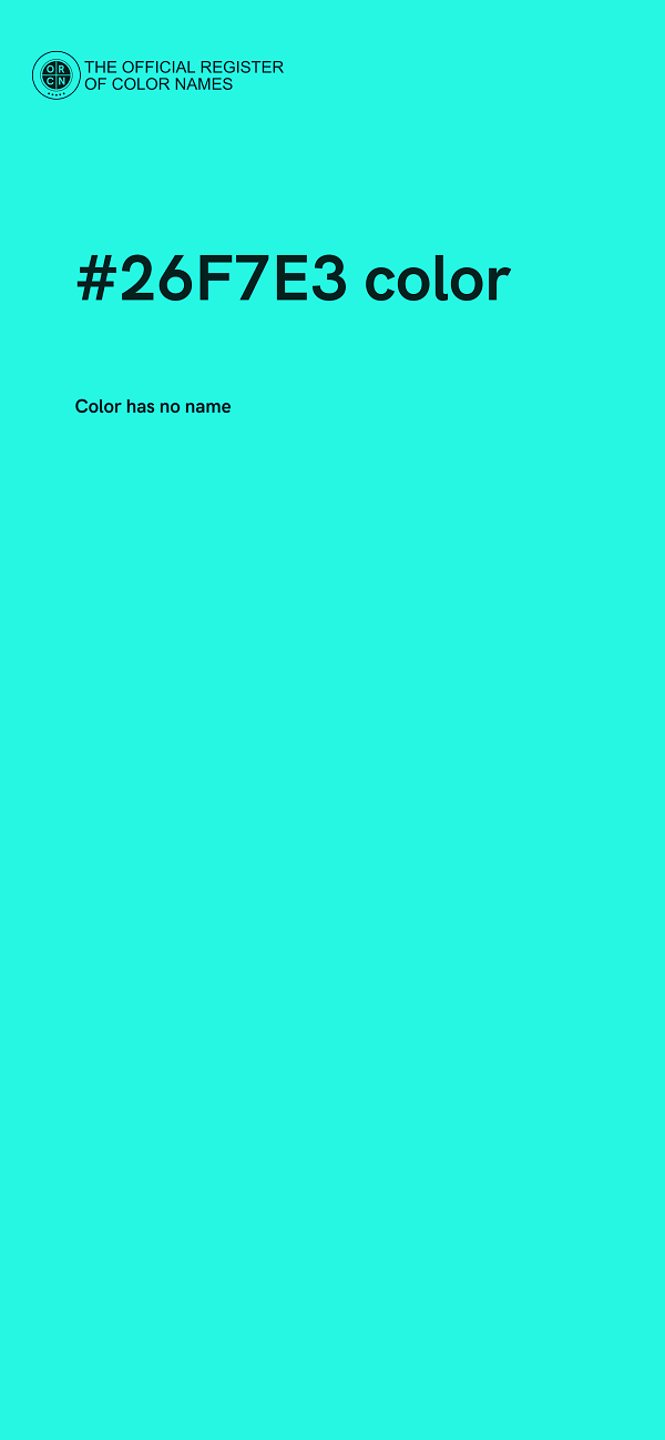 #26F7E3 color image