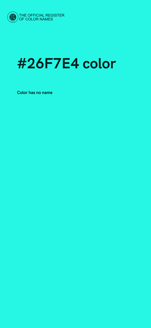 #26F7E4 color image