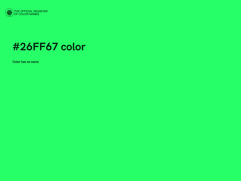 #26FF67 color image