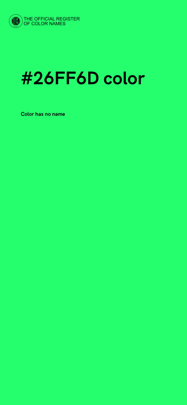 #26FF6D color image