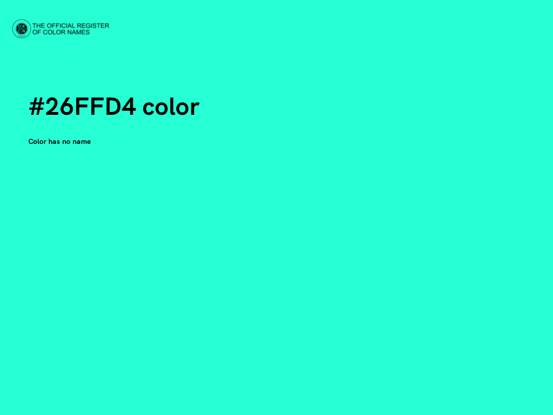 #26FFD4 color image