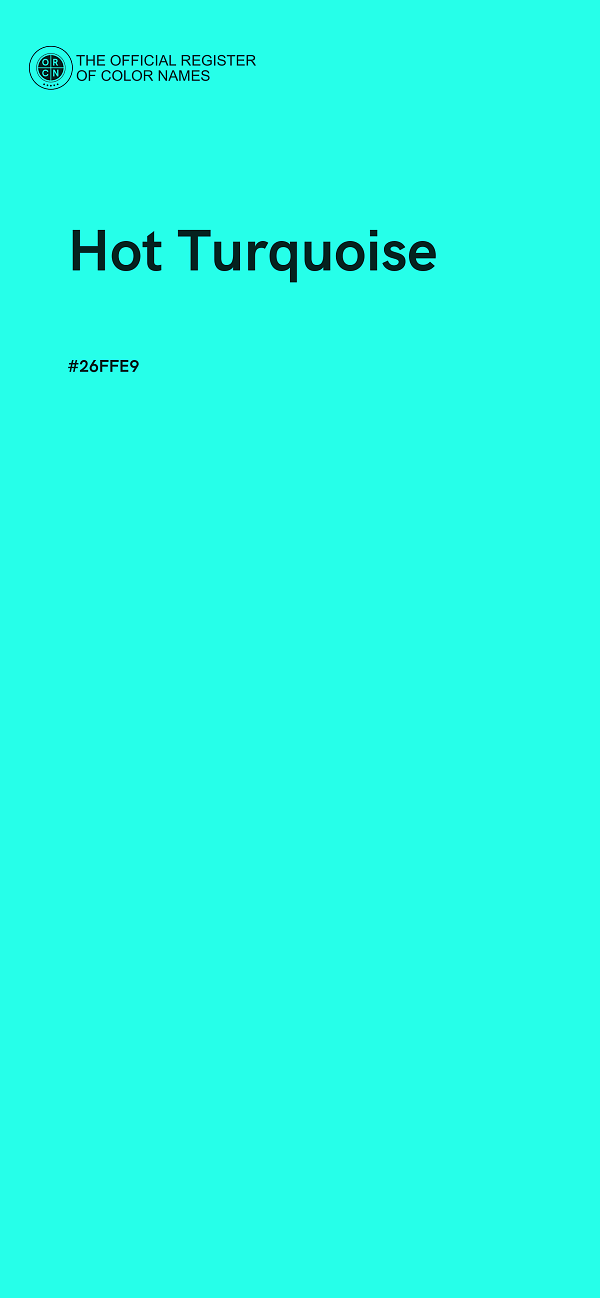 #26FFE9 - Hot Turquoise color image