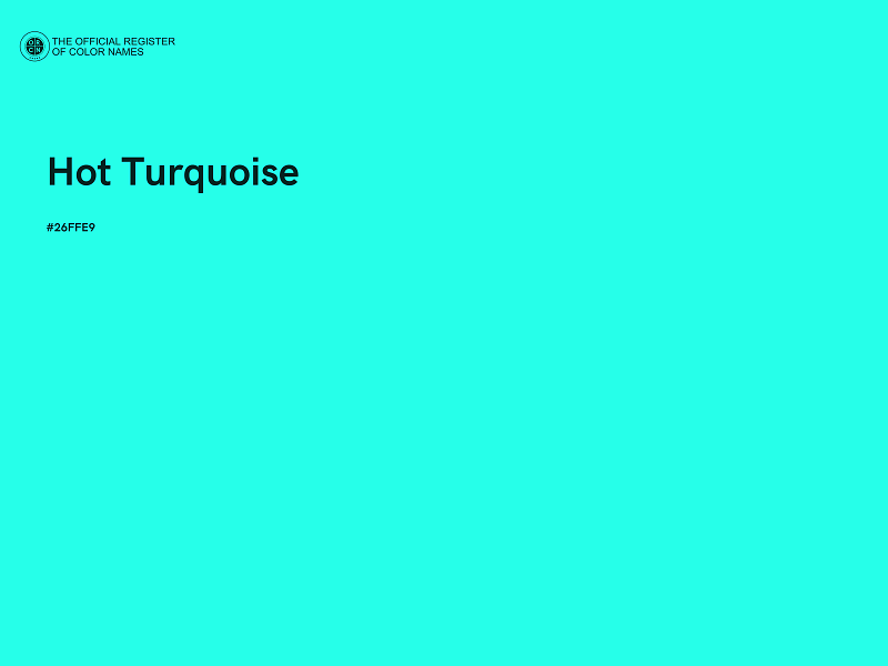 #26FFE9 - Hot Turquoise color image