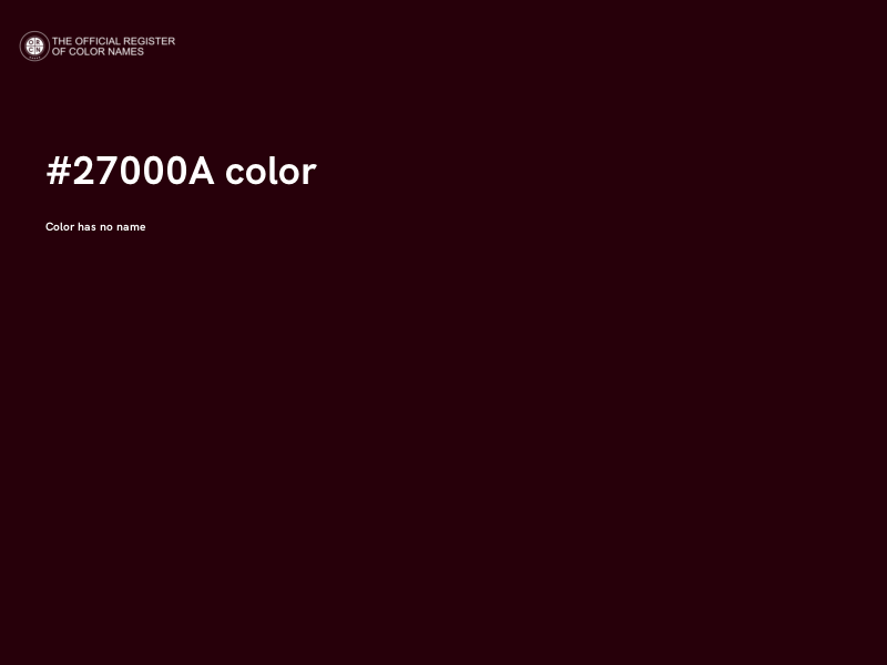 #27000A color image