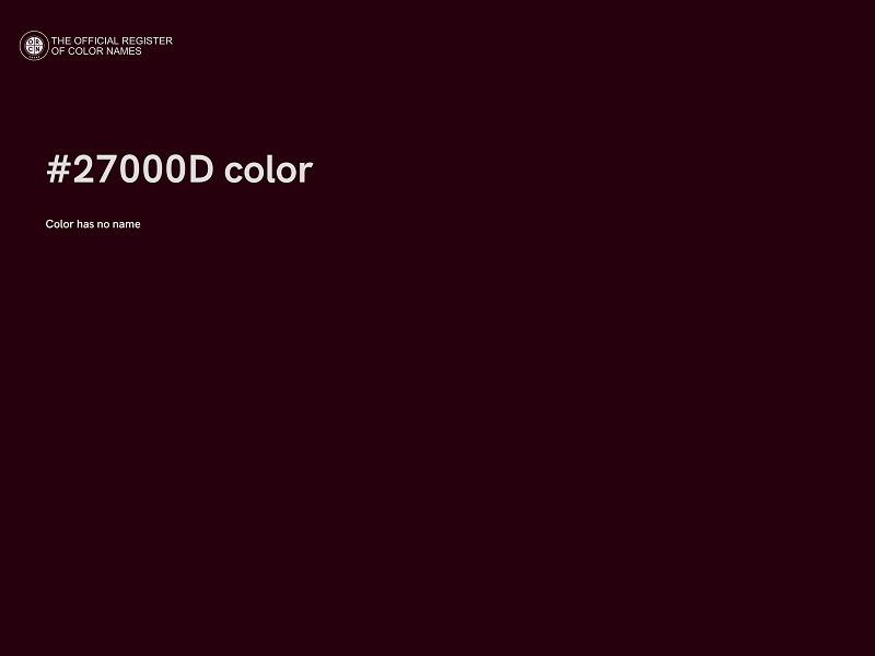 #27000D color image