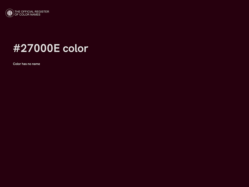 #27000E color image